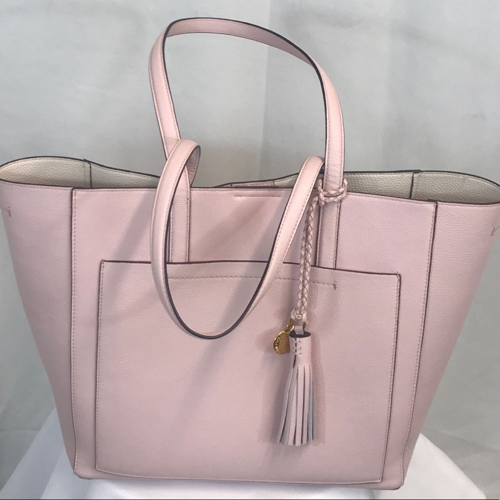 Cole Haan Large Natalie Leather Peach Blush Tote